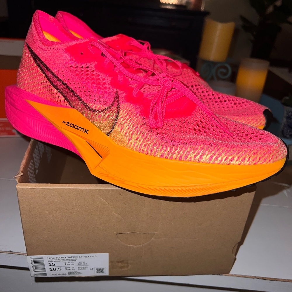 Nike ZoomX Vaporfly Next%3, Carbon-Plated Racing/Running Shoes - Mens US 15, NEW